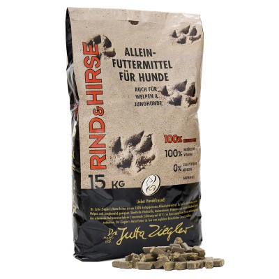 Dr. Zieglers kaltgepresstes Trockenfutter RIND & HIRSE